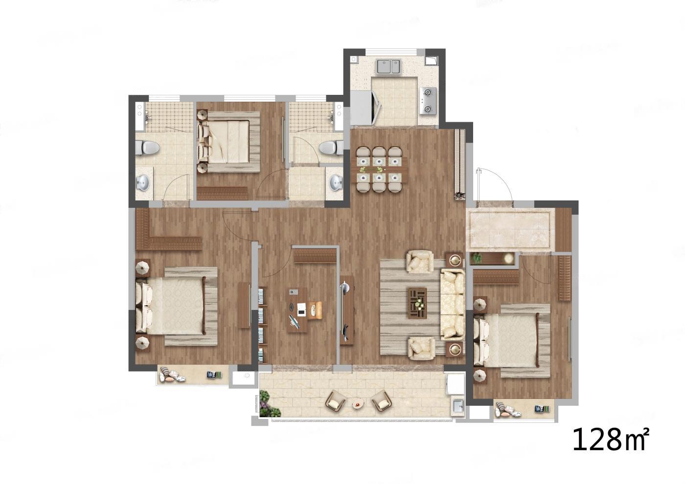 中建熙元府  4室2厅1厨2卫